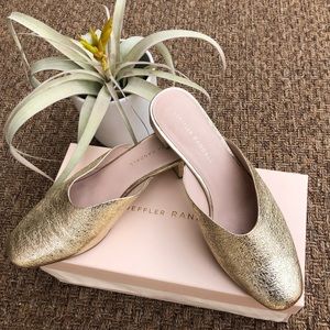 Loeffler Randall “Lulu Mules” in champagne!
